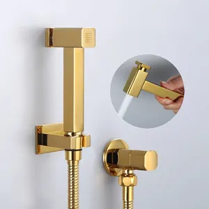 Chất lượng cao treo tường cầm tay Brass CHẬU VỆ SINH vòi cho nhà vệ sinh shattaf tã phun đặt