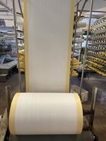 Aanpasbare milieuvriendelijke polypropyleen (PP) geweven tas met trekkoord, gele streep, BOPP vochtbestendige flexo bedrukte verpakking voor meel