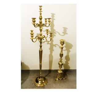 Candélabre de luxe en métal plaqué argent à 7 bras pour centres de table de mariage Meilleure vente bougeoir fait main plaqué argent pour sol - Product Image 4