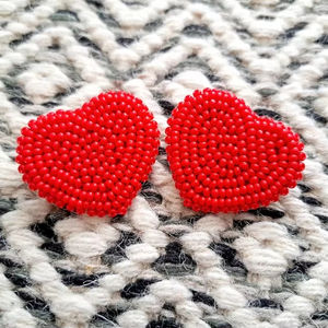 Pendientes de cuentas bohemias con flecos en cascada Andy de diseño turquesa, regalo de joyería único - Product Image 1