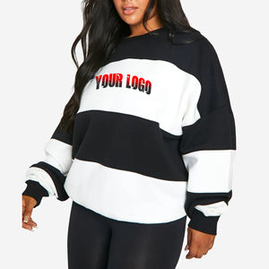 Venta al por mayor nueva llegada 2026 bloque de color sudadera de las mujeres 100% de algodón de lana 500GSM cómodo señoras Sudadera con capucha - Product Image 1