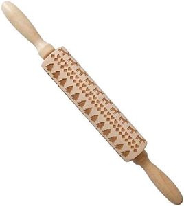 8 Pcs <b>Rolling</b> <b>Pin</b> With <b>Pattern</b>, Christmas <b>Rolling</b> <b>Pin</b> Wooden Carving Embossed <b>Rolling</b> <b>Pin</b> Cookies Dough,Baking Kneading Tool - Product Image 4