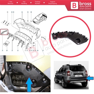 BSP1232-2 ขายึดกันชนหลังขวาสำหรับ Duster MK1 HS 2010-2017 622200010R - Product Image 5