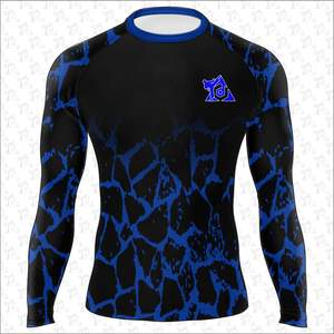 Venta al por mayor Spandex/poliéster sublimación impresión manga larga Unisex secado rápido transpirable Jiu Jitsu Gi Bjj Rash Guards para - Product Image 5