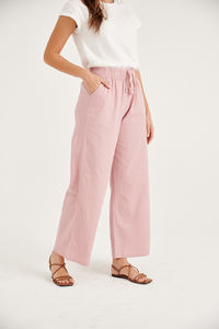 Meilleure vente femmes taille haute glisser droite ample grande taille jambe large coton lin été personnalisé avant plat pantalons de survêtement - Product Image 4