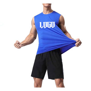 Débardeur de gymnastique léger personnalisé pour hommes, gilet sans manches avec décoration de bouton pour l'entraînement et l'entraînement. - Product Image 1