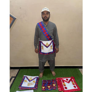 Ensemble de Régalia de Maître Maçon de la Loge Bleue, Ensemble Tablier Bleu Royal et Or, Tablier et Collier Fait Main, Tablier de Grand Prêtre de l'Arche Royale Maçonnique - Product Image 6