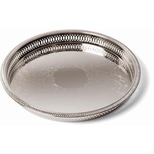 Plateau de service en métal au design antique élégant et durable en métal coulé pour un décor élégant et servir des collations - Product Image 2