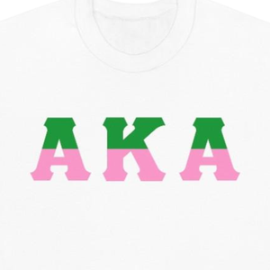   Sudadera de cuello redondo bicolor con letras, blanca con letras griegas verdes y rosas, jersey de forro polar para hermandades - Product Image 5