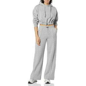 European <b>American</b> Vintage 345G Thick Fleece Pullover <b>Hoodie</b> OEM Custom Logo Women Causal Cropped <b>Hoodie</b> Crop Plain Hoodies - Product Image 1