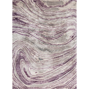 Alfombra Genesis de viscosa y yute hecha a mano, gris y negra, diseño abstracto para el hogar, tejido plano, rectangular, 10 mm de grosor - Modelo TPV-4309 - Product Image 1