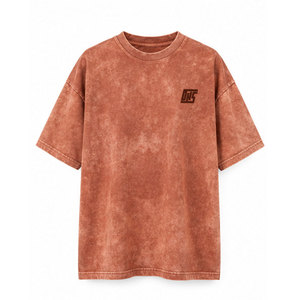 Camiseta Oversize Premium de Algodón Lavado con Ácido, Estilo Casual Holgado, Moda Urbana, Ropa Personalizada, Suministro al por Mayor - Product Image 1