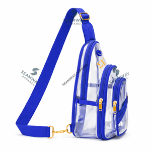 Sigma Gamma Rho <b>Clear</b> Crossbody Transparent Sling PVC Crossbody <b>Bag</b> <b>Clear</b> Security Approved Adjustable Shoulder <b>Bag</b> <b>For</b> <b>Travel</b> - Product Image 3