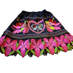 Jupe en coton brodée pour femmes, imprimée, décontractée, pour les fêtes d'été, vente en gros, jupe brodée - Product Image 1