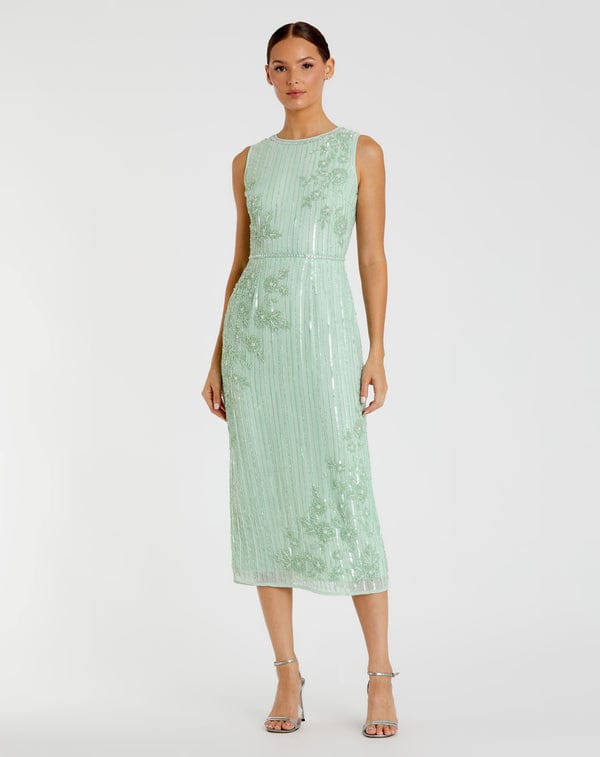 white christmas dresses Vintage Floral Midi Dress In Summer Pastels main image 0