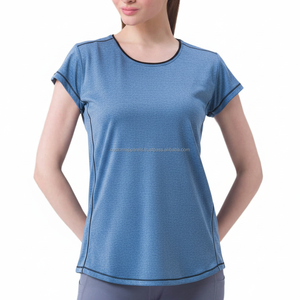 เสื้อยืดคอกลมแขนครึ่งแขนสำหรับผู้หญิงเรียบง่ายงานปักผ้าไหมพิมพ์ลายผ้าฝ้ายระบายอากาศได้ดี - Product Image 6