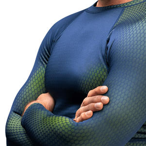 Personnalisable Hommes UPF 50 + Compression Fit Rash Guard Respirant Anti-UV pour Surf Natation Sports Nautiques OEM/ODM Disponible - Product Image 5