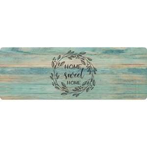19.6 In. X 55 In. Home Sweet Home Anti-Fatigue Kitchen Runner Mat Cushioned PU PVC Kitchen Carpet for <b>Standing</b> - Product Image 2
