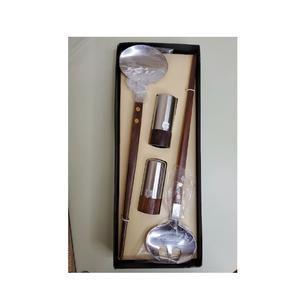 Cucharas de ensalada de acero con mango de madera y tenedores Color Metal Spork 2 en 1 para tamaño personalizado gran oferta - Product Image 1