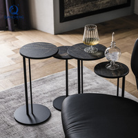 Vente en gros de meubles de salon canapé ou lit de luxe Table d'appoint de nuit Table basse minimaliste ronde en acier inoxydable
