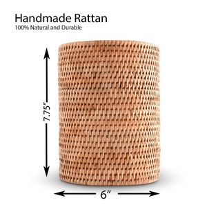 <b>Square</b> Natural Rattan Wicker <b>Basket</b> for Spoons Handmade Eco-Friendly Modern Multi-Purpose Storage Artex Green Earth Made Hanoi - Product Image 3