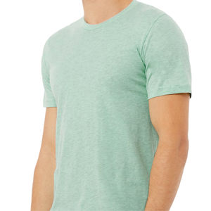 Airlume – T-Shirt à manches courtes 52% coton peigné et anneau, 48% Poly 32 simple 4.2 oz bleu poussiéreux unisexe CVC - Product Image 5