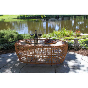 Alyshia, grupo de asientos de sofá de ratán de mimbre de 2 piezas con cojines Sunbrella para Patio al aire libre, sala de estar, ocio elegante - Product Image 4