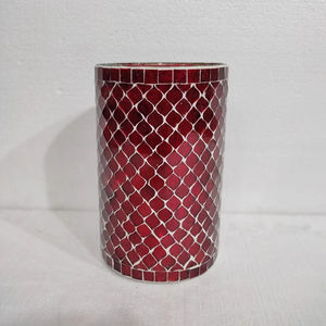 Grand Vase en Mosaïque de Vitrail Vintage Fait Main - Product Image 1