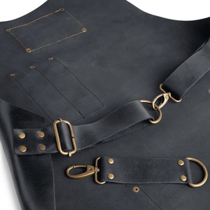 ALW High Quality Men's <b>Leather</b> Sleeveless <b>Apron</b> Custom Logo Reusable and Durable-Specializing in Hot New Designs OEM - Product Image 6