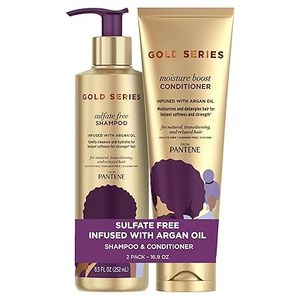 Shampoo Conditioner Kit Sulfate Free <b>Argan</b> <b>Oil</b> Pro-V Gold Series Anti-Dandruff Nourishing Smoothing <b>Oil</b>-Control Color Treated - Product Image 3