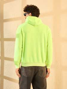 Sweat à capuche oversize brodé Neon Fangs, en molleton épais 100% coton, à épaules tombantes, avec poignets côtelés, style streetwear - Product Image 4