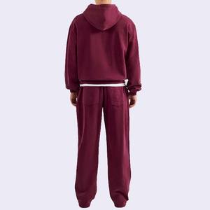 100% algodón hecho nuevos hombres lavado ácido chándal conjunto diseño personalizado estilo Hip Hop hombres lavado ácido chándales - Product Image 4