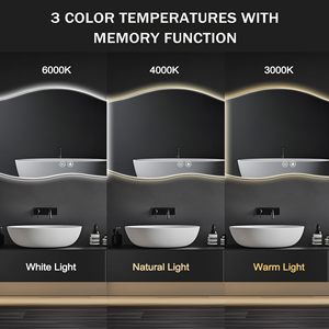 Dimmable LED Bathroom Mirror with Anti-Fog Asymmetrical Cloud Lighting <b>Vanity</b> <b>Wall</b> <b>Light</b> Irregular Style for Salon Use - Product Image 5