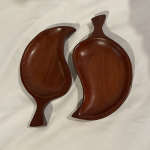 Cuenco de madera con forma de papaya, Frutero de madera de acacia para frutas o ensaladas, cuenco redondo de madera de gran venta - Product Image 2