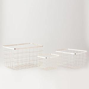 Organisateur de comptoir décoratif pour la maison et la cuisine Corbeille de rangement en métal pour fruits et légumes Lot de 3 avec plusieurs tailles - Product Image 2