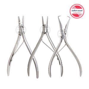 คีมต่อผมสแตนเลส2รู,สำหรับ Micro Nano Ring I Tip เครื่องมือกำจัดขนยาว18ซม. - Product Image 2