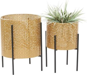Jardinière en fer galvanisé avec support Nouvelle arrivée Pots de jardin en métal et jardinières disponibles au prix le plus bas Exportateur indien - Product Image 3