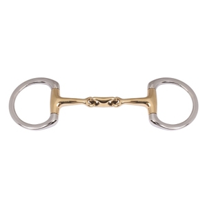 BRAND ZONE Broca de boca de cuprium articulada única de acero inoxidable de alta calidad con anillos ovalados Tachuela de caballo ecuestre - Product Image 4