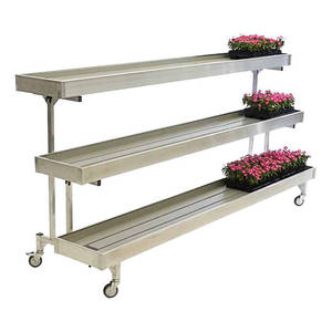 Banc mural personnalisé en fer et papier avec trois étagères 2055x820x1420mm épaisseur 2mm - Product Image 1