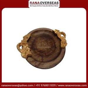 จานเสิร์ฟพร้อมที่จับโลหะอลูมิเนียมทำด้วยมือโต๊ะชาและกาแฟทำด้วยมือ - Product Image 5