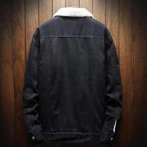 Veste en jean coupe-vent bleu classique pour homme, streetwear inspiré, vêtement décontracté avec logo frontal, fournisseur en gros - Product Image 3