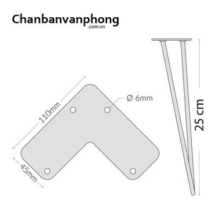 Patas de Silla/Muebles de Acero Estilo Industrial de 25 cm de Altura para Uso en Hospitales, Comedores y Cocinas - Product Image 4