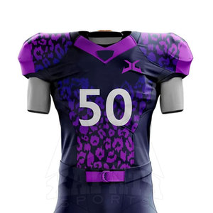 Maillot de football américain personnalisé, durable, respirant, séchage rapide, 100 % polyester, manches courtes, design élégant, option grandes tailles - Product Image 3