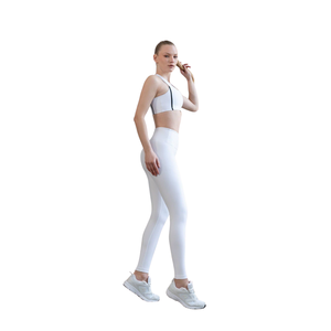 Ropa Deportiva de Nailon sin Costuras de Alta Calidad para Mujer, OEM ODM, Conjunto de Yoga para Gimnasio y Fitness, Logotipo Frontal Sólido, Venta al Por Mayor - Product Image 5
