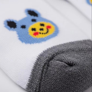 Chaussettes pour tout-petits en tricot respirant avec impression par transfert thermique, mélange de coton, douces, légères, extensibles, pour enfants, vente en gros - Product Image 1