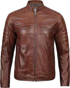 เสื้อโค้ทหนังแกะแท้ทรงโอเวอร์ไซส์สำหรับผู้หญิง สไตล์นักบิน ผ้าหนังกลับ สำหรับฤดูใบไม้ผลิและฤดูหนาว พร้อมซิปผ้าไหม ลายทาง ย้อมสีพื้น - Product Image 2