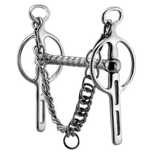 Bocados ajustables de acero inoxidable para caballos con soporte lateral estable que evita el deslizamiento del bocado para entrenamiento y uso en carruajes - Alta calidad - Product Image 1