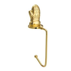 Soporte de calcetín de Navidad de Metal rústico de lujo para chimenea Mantel festivo organizador de exhibición colgante de vacaciones - Product Image 1