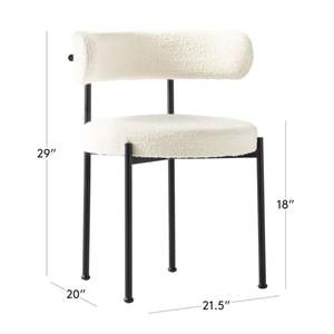 Modern <b>Dining</b> <b>Chair</b> Iron Frame with Upholstered Seat and Backrest High Quality Material for Indoor Use - Product Image 6