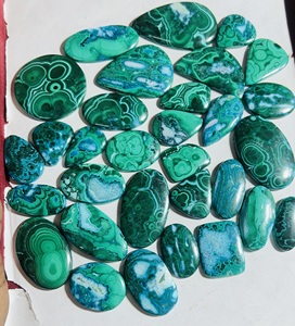 Malachite chrysocolla cabochon. นักออกแบบ ~ อัญมณีมรกตสีน้ำเงินสีเขียวธรรมชาติ chrysocola. Malachite สำหรับทำเครื่องประดับ - Product Image 4